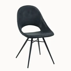 IsabelleChaise design avec coque ajourée en simili noir