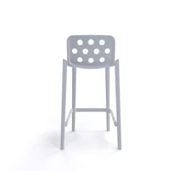 Isidoro Tabouret snack moderne empilable avec dossier ronds ajourés