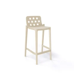Isidoro Tabouret snack moderne empilable avec dossier ronds ajourés