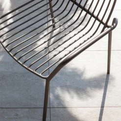 Jasmine Fauteuil de jardin design empilable en métal