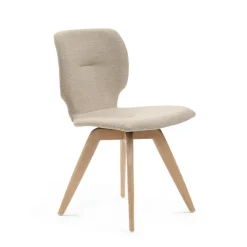 Jeanne Mobitec® Chaise tendance en tissu avec pieds bois