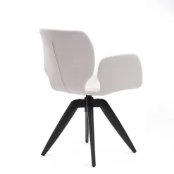 Jeanne Mobitec® Fauteuil pivotant tendance en tissu et pieds bois