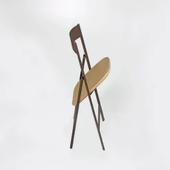 Jolie Chaise pliante italienne en bois et métal