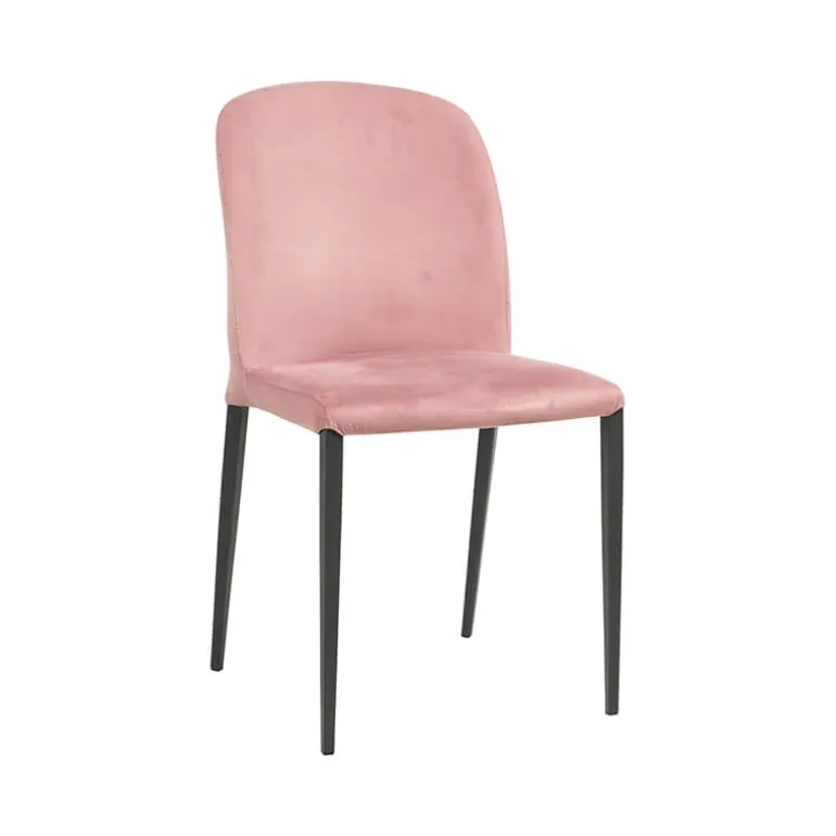 Julie Chaise en tissu italienne avec pieds en métal