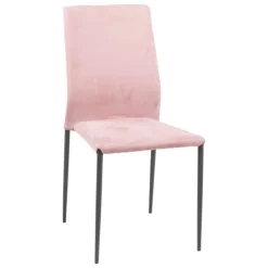 Kendra Ingenia by Bontempi® Chaise moderne en tissu aspect nubuck et métal