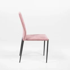 Kendra Ingenia by Bontempi® Chaise moderne en tissu aspect nubuck et métal