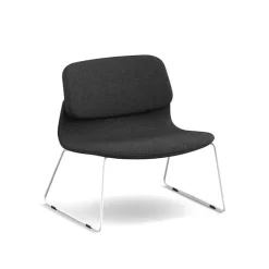 Klik Chauffeuse confortable en tissu avec pieds traineau en métal