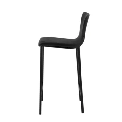 Koko Mobliberica® Tabouret snack en tissu dossier bas avec pieds en métal