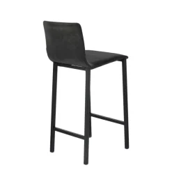 Koko Mobliberica® Tabouret snack en tissu dossier bas avec pieds en métal