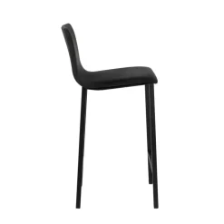 Koko Mobliberica® Tabouret snack en tissu dossier bas avec pieds en métal