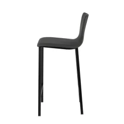 Koko Mobliberica® Tabouret snack en simili dossier bas avec pieds en métal