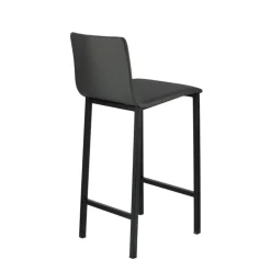 Koko Mobliberica® Tabouret snack en simili dossier bas avec pieds en métal