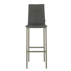 Koko Mobliberica® Tabouret de bar dossier haut en tissu
