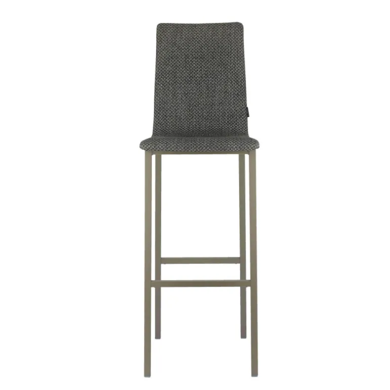 Koko Mobliberica® Tabouret de bar dossier haut en tissu
