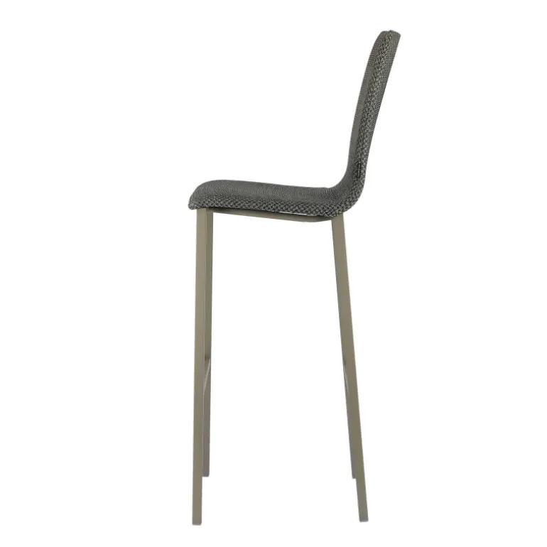 Koko Mobliberica® Tabouret de bar dossier haut en tissu