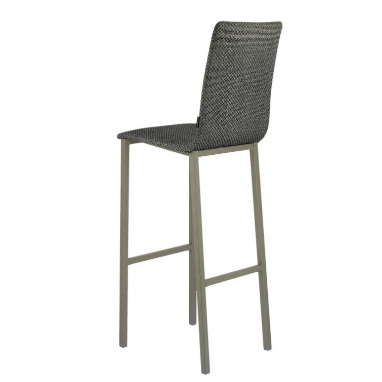 Koko Mobliberica® Tabouret de bar dossier haut en tissu