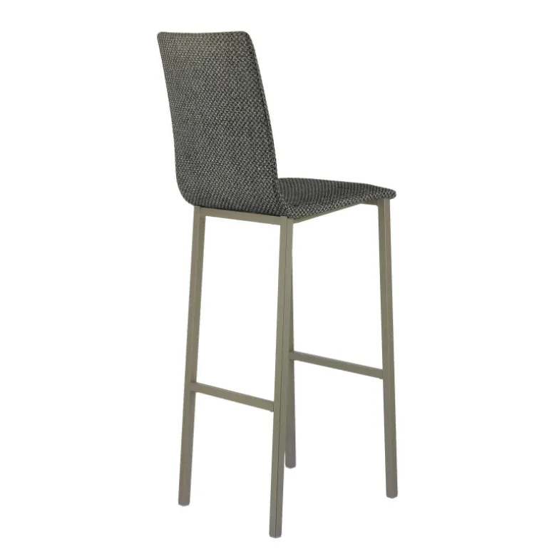 Koko Mobliberica® Tabouret de bar dossier haut en tissu