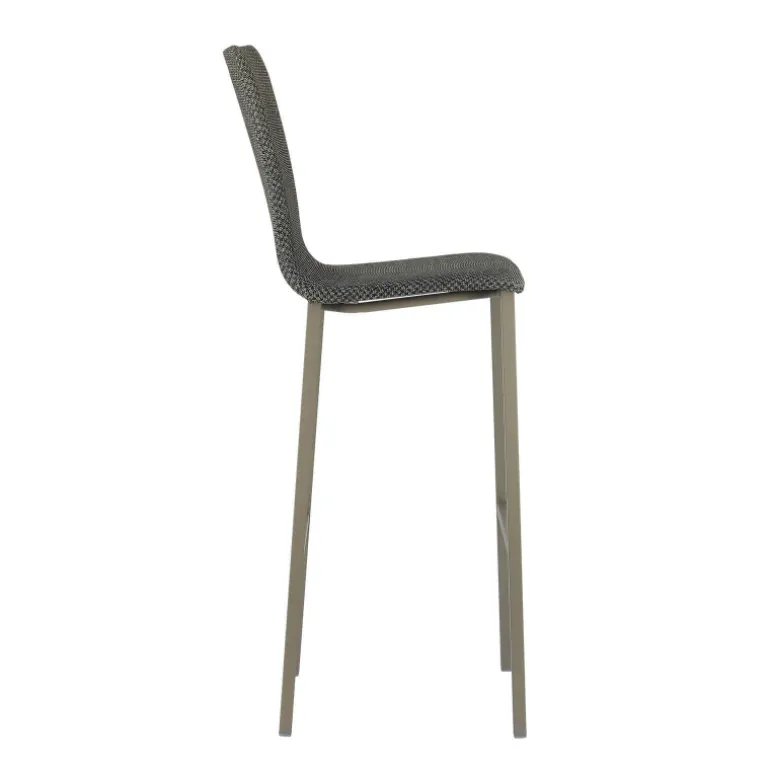 Koko Mobliberica® Tabouret de bar dossier haut en tissu