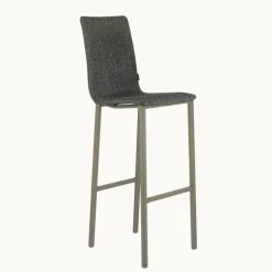 Koko Mobliberica® Tabouret de bar dossier haut en tissu