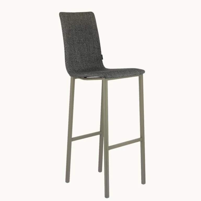 Koko Mobliberica® Tabouret de bar dossier haut en tissu