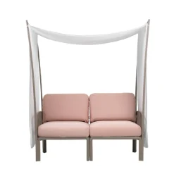 Komodo ombra 2 Canapé de jardin 2 places avec voile d'ombrage fabriqué en Italie