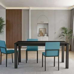 Kyoto Table contemporaine extensible en céramique et métal