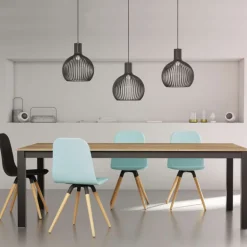 Kyoto Table extensible en stratifié et pieds en métal