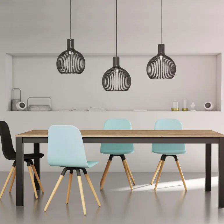 Kyoto Table moderne rectangulaire en stratifié et métal