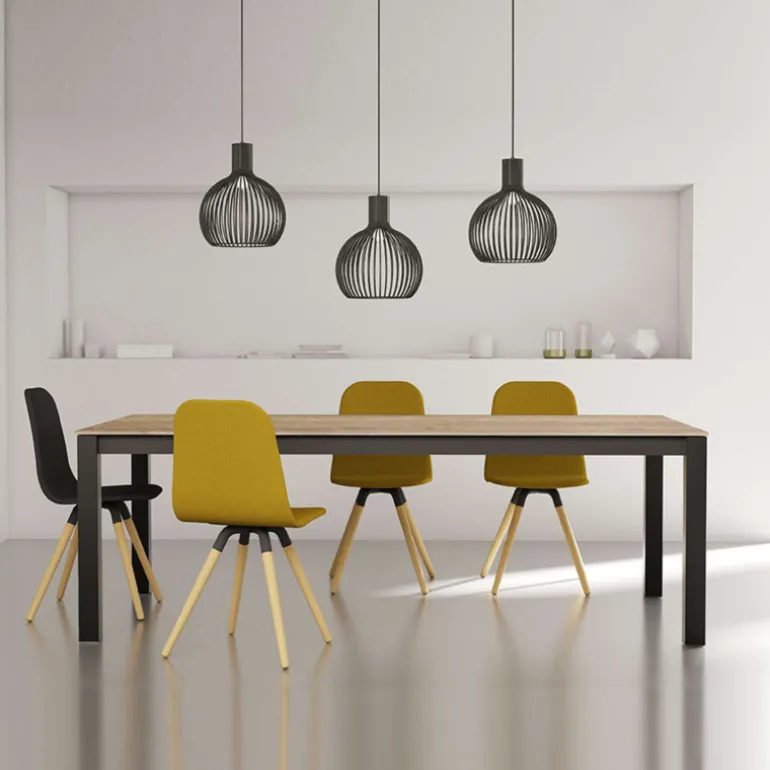 Kyoto Table moderne rectangulaire en stratifié et métal