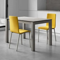 Kyoto Table moderne rectangulaire en céramique et métal