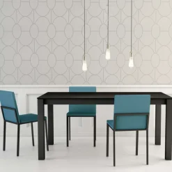 Kyoto Table moderne rectangulaire en céramique et métal