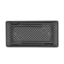 L120 Table pliante rectangulaire gris foncé