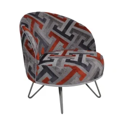 Léa Fauteuil lounge design art déco avec pieds épingle fabrication française