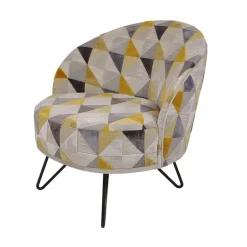 Léa Fauteuil lounge design art déco avec pieds épingle fabrication française