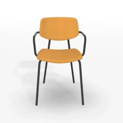 Lago Chaise avec accoudoirs rétro et revêtement en tissu