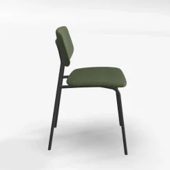 Lago Chaise vintage en tissu et structure métal