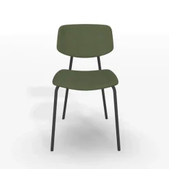 Lago Chaise vintage en tissu et structure métal