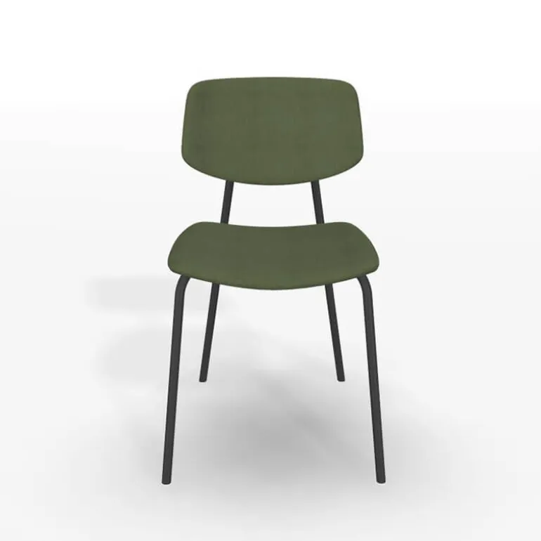 Lago Chaise vintage en tissu et structure métal