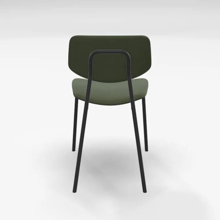 Lago Chaise vintage en tissu et structure métal