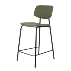 Lago Tabouret snack vintage rembourré en simili fabriqué en Belgique