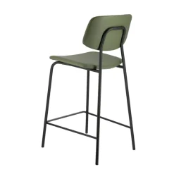 Lago Tabouret snack vintage rembourré en simili fabriqué en Belgique