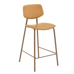 Lago Tabouret snack vintage rembourré en simili fabriqué en Belgique