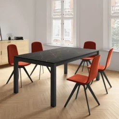 Lakera Table en Dekton avec pieds en bois massif