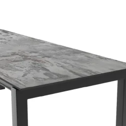 Lakera Table en Dekton rectangulaire extensible avec pieds en métal