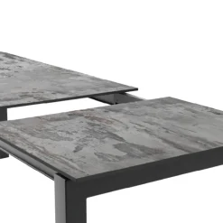 Lakera Table en Dekton rectangulaire extensible avec pieds en métal