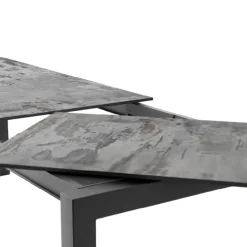Lakera Table en Dekton rectangulaire extensible avec pieds en métal