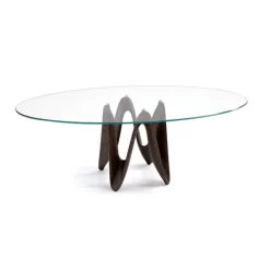 Lambda Sovet® Table ovale design en verre
