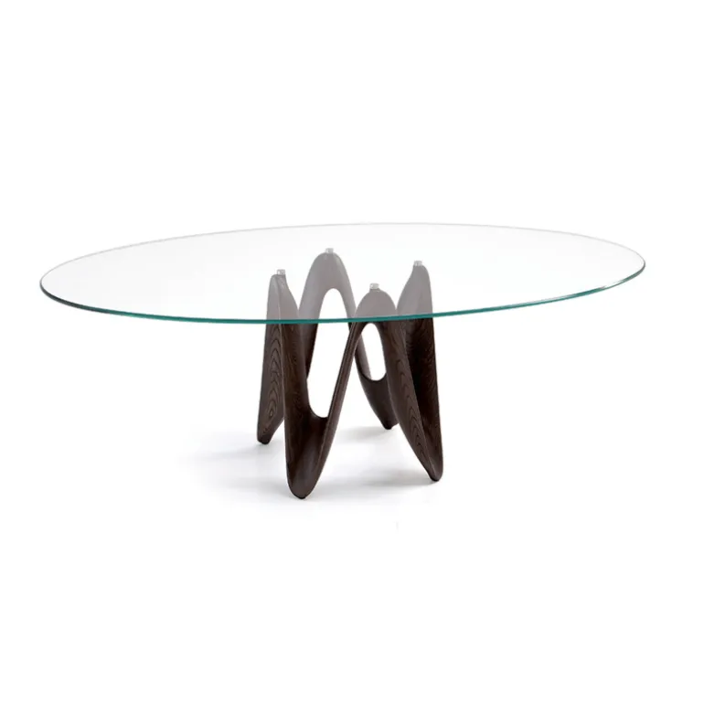 Lambda Sovet® Table ovale design en verre