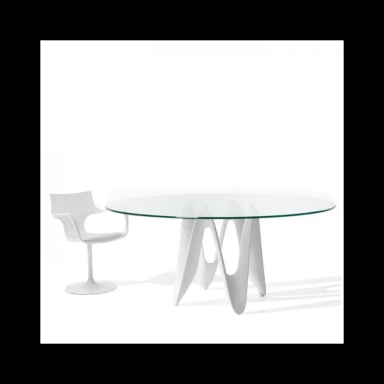 Lambda Sovet® Table ovale design en verre