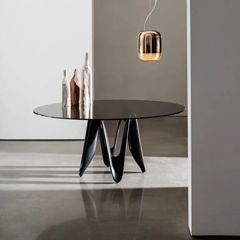 Lambda Sovet® Table ronde design en verre